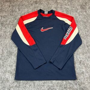 Nike Kids Long Sleeve Tee - Navy, Red, and Cream Size XL Youth